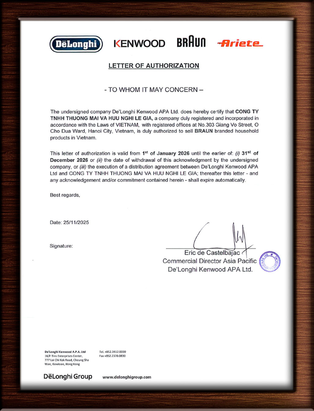 THƯƠNG HIỆU TOÀN CẦU CHỌN LÊ GIA – KHẲNG ĐỊNH UY TÍN VIỆT